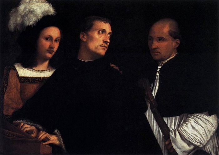 Тициан, картина Прерванный концерт, галерея Палатина