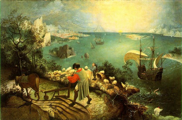 Картина Падение Икара, Брейгель старший - Pieter Bruegel de Oude фото